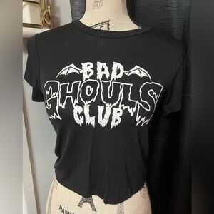 Dolls kill bad ghouls club crop tee